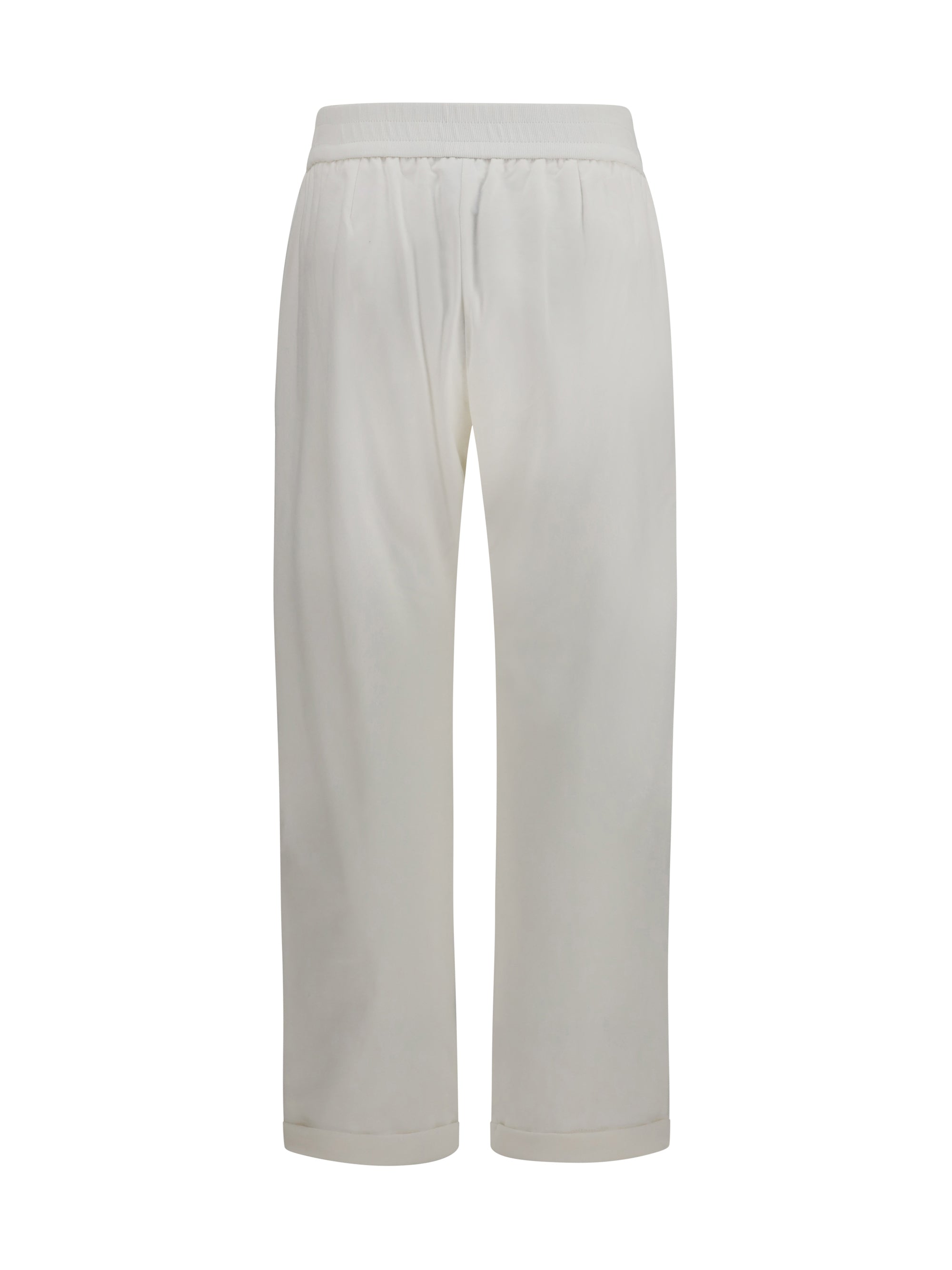 track stretch-fleece pants with monili detailing