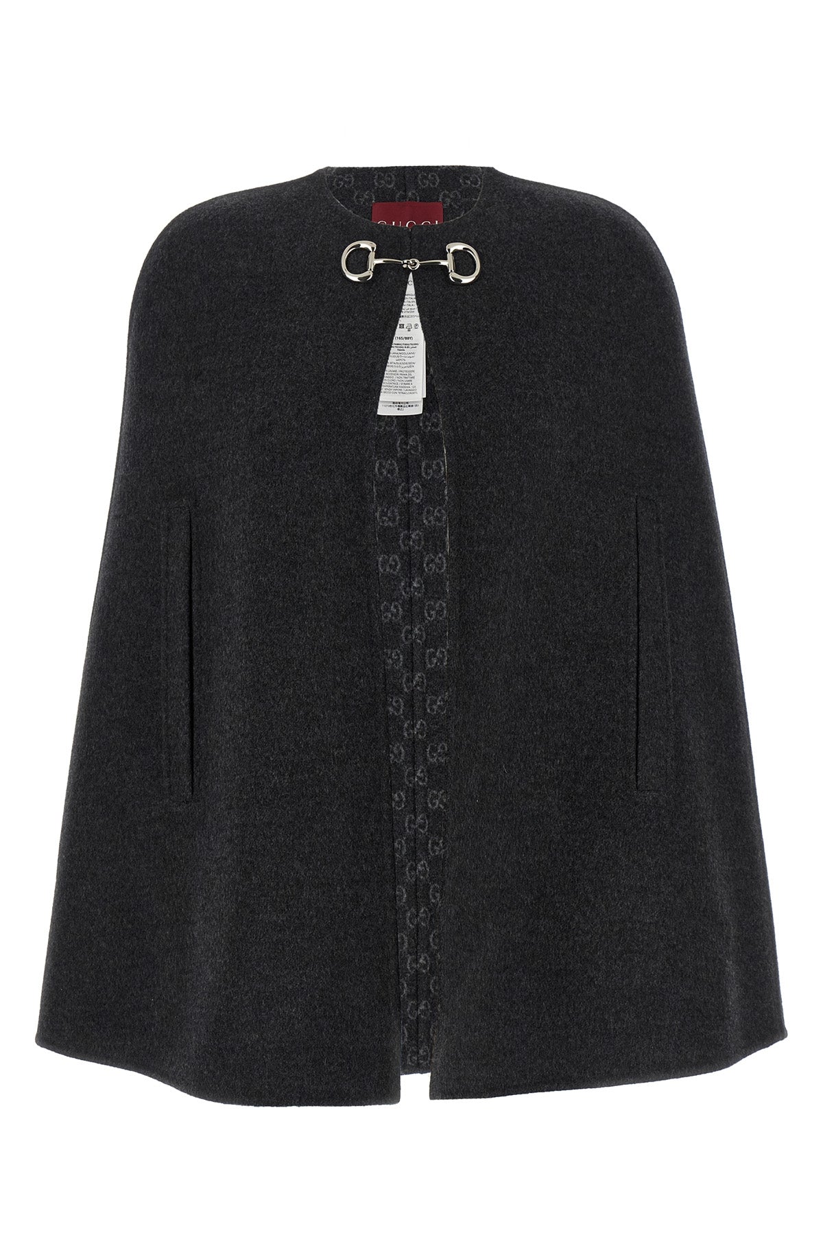 solid color wool and silk cape
