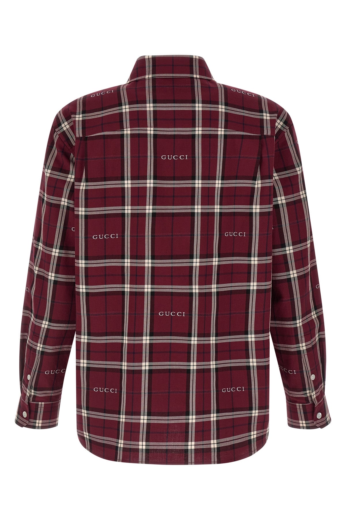 gucci jacquard cotton tartan shirt