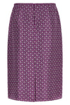 all over morsetto print silk midi skirt