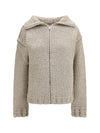 wool zip cardigan