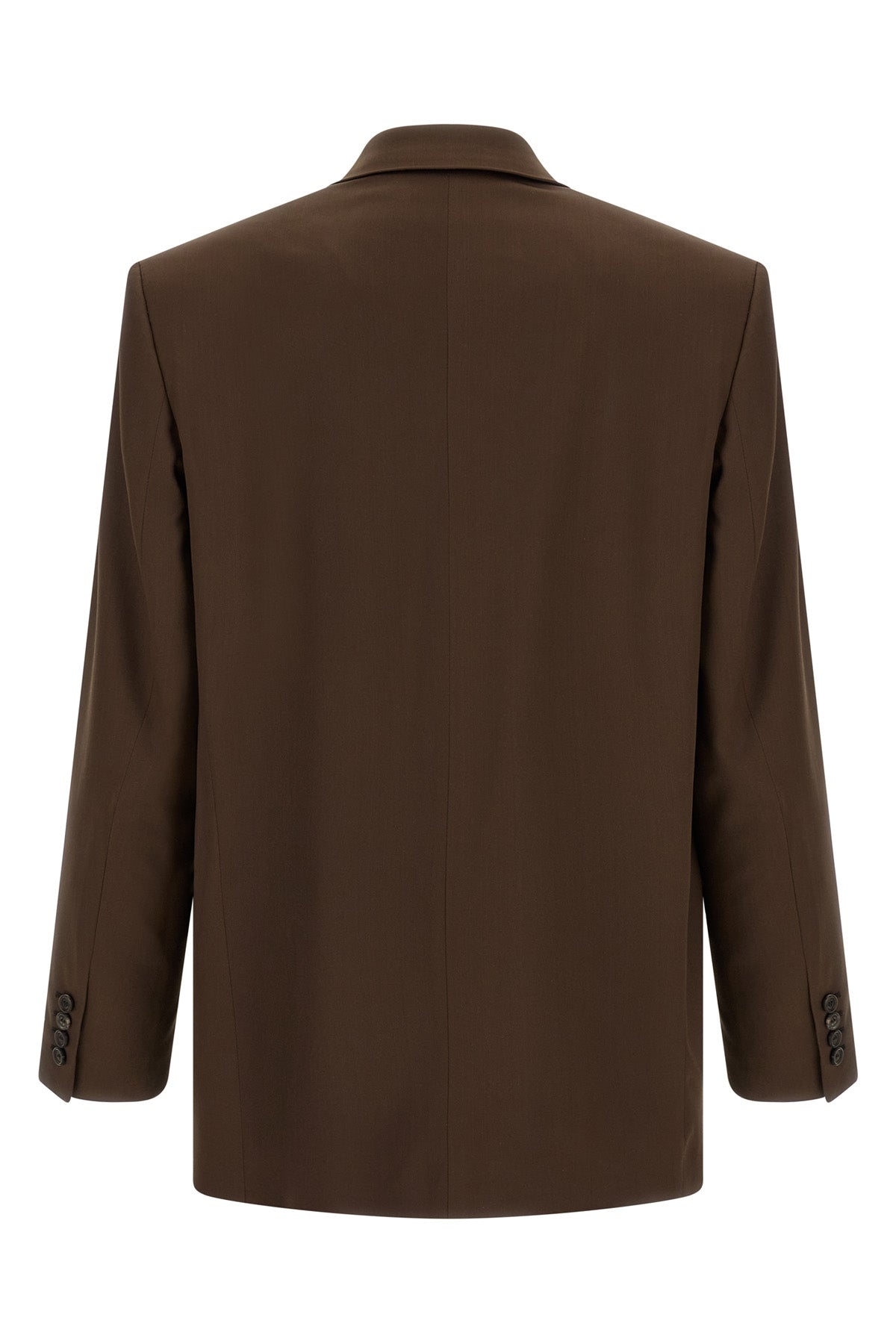double-breasted blazer in silk satin