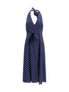 polka-dot silk dress
