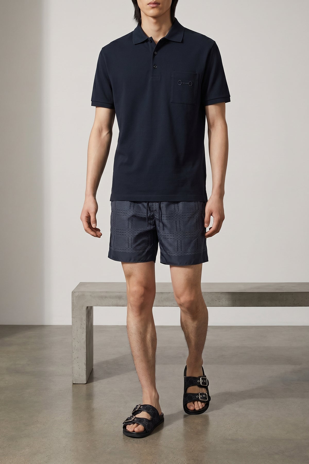 polo shirt in stretch cotton piquet