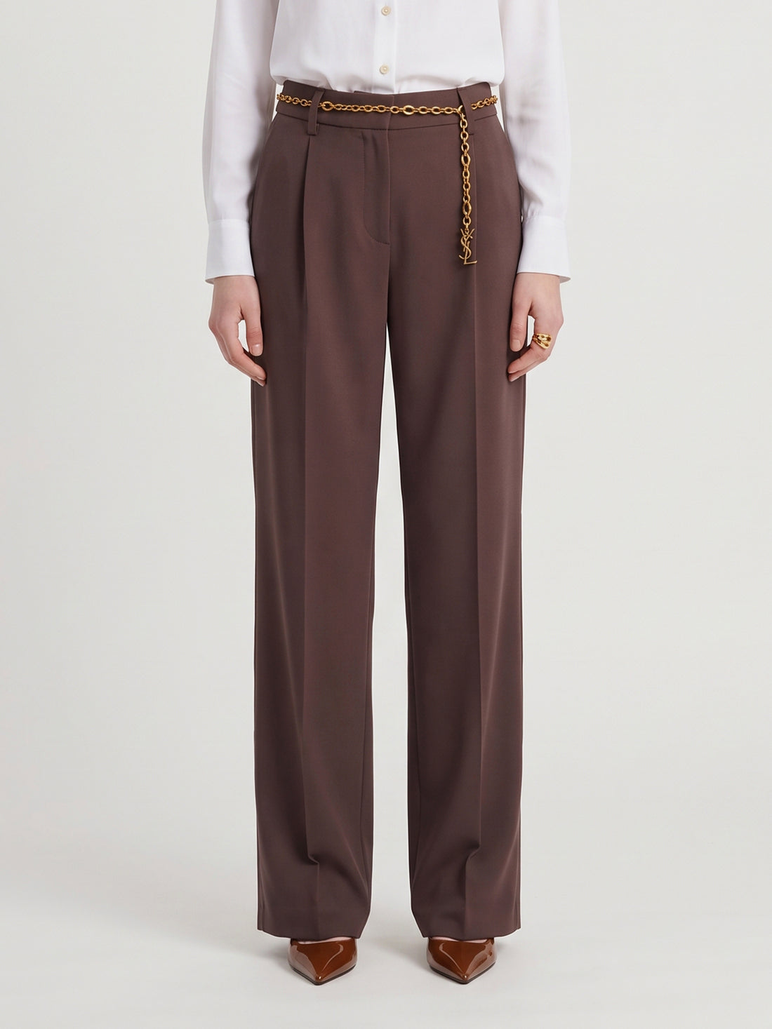 SUTTON NEW YORK 40 straight leg canvas trousers
