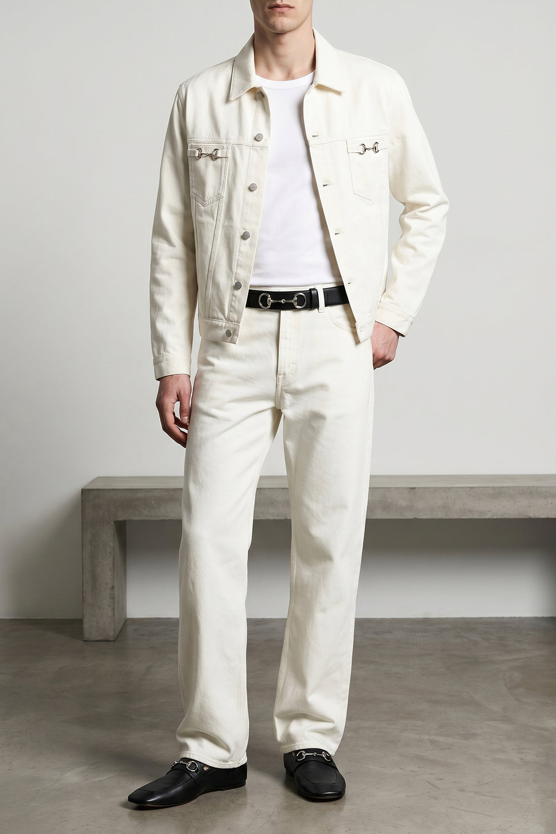 GUCCI 52 garment-dyed cotton denim jacket