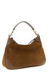 medium gucci b suede shoulder bag