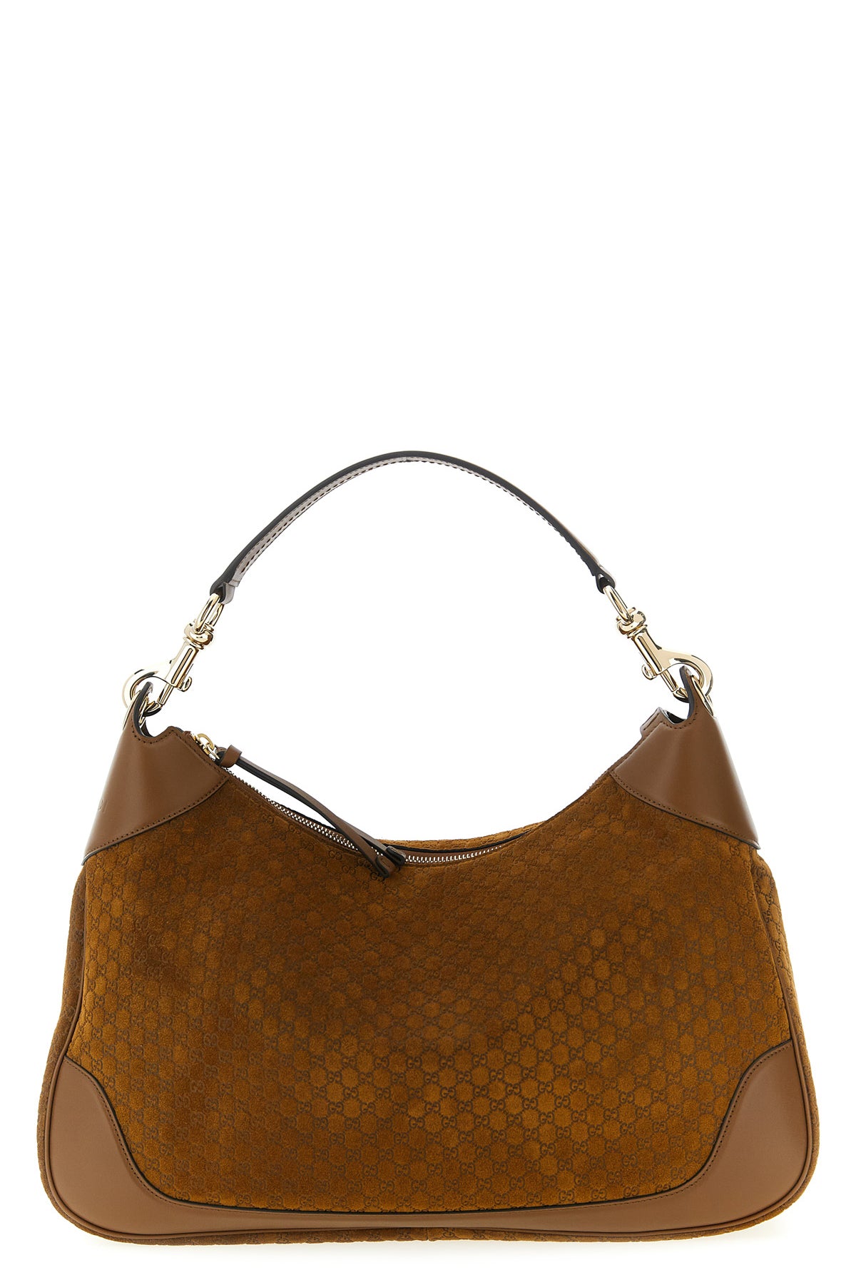 medium gucci b suede shoulder bag