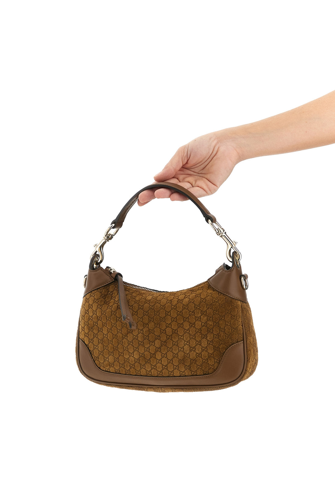 GUCCI OS small gucci b suede shoulder bag