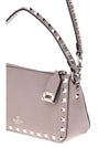 rockstud zip-up shoulder bag
