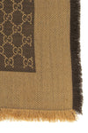 gg print wool and silk shawl