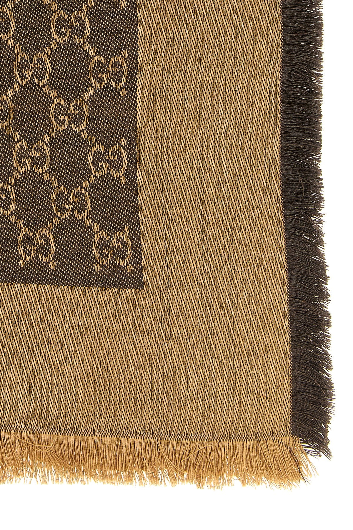 gg print wool and silk shawl