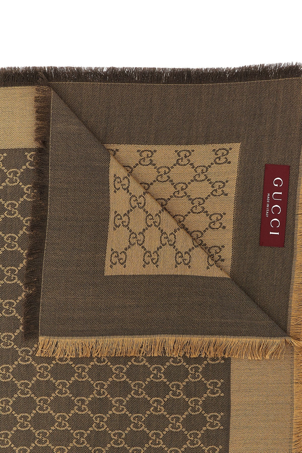 gg print wool and silk shawl