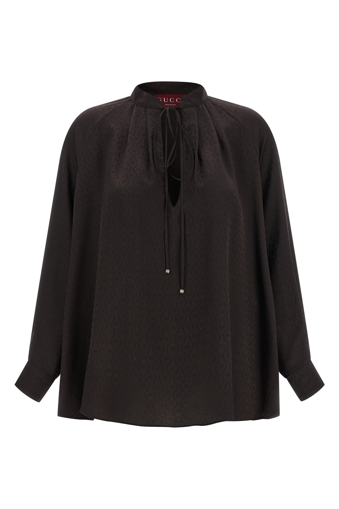GUCCI 38 morsetto jacquard patterned silk shirt