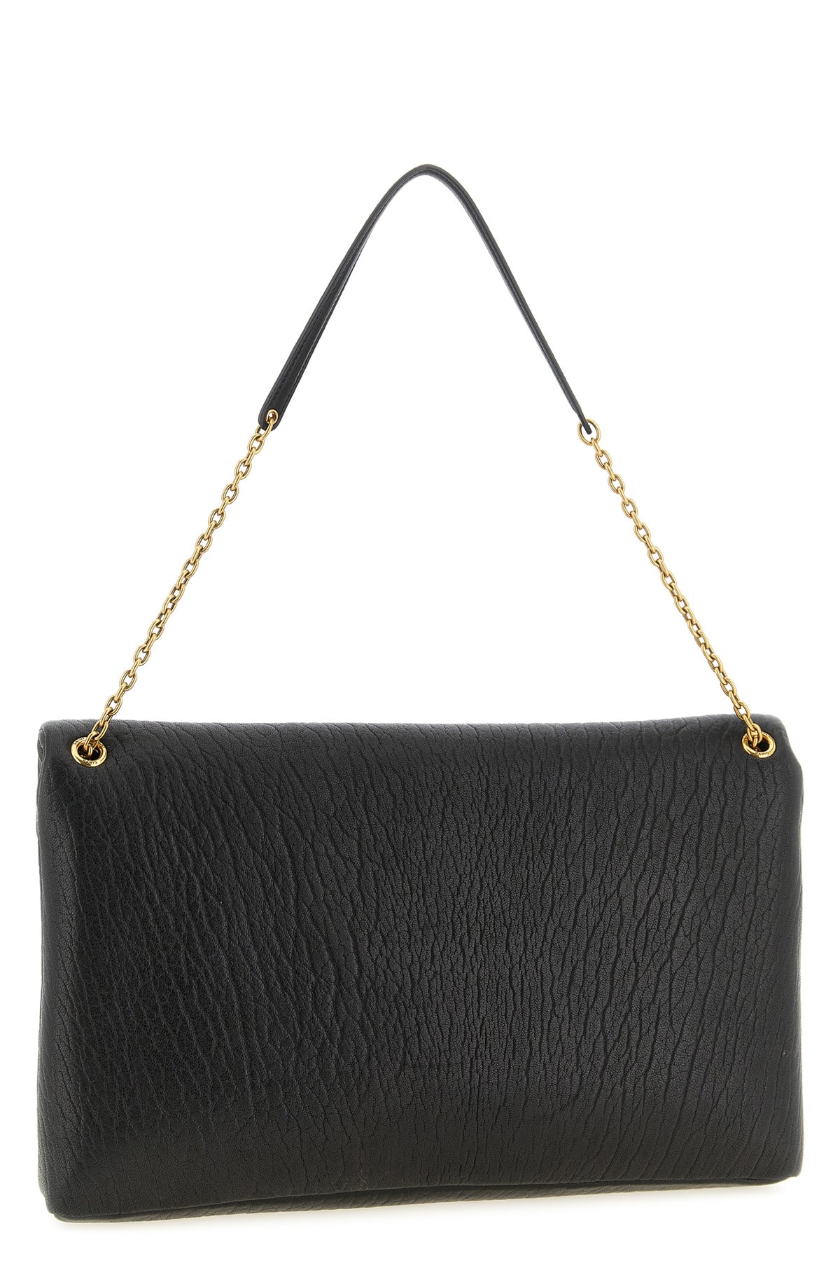 envelope large embossed leather clutch bag