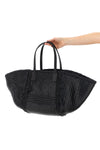 hand-woven buffalo leather teresa shopping bag