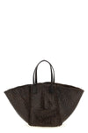hand-woven buffalo leather teresa shopping bag