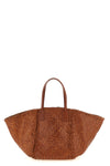 hand-woven buffalo leather teresa shopping bag