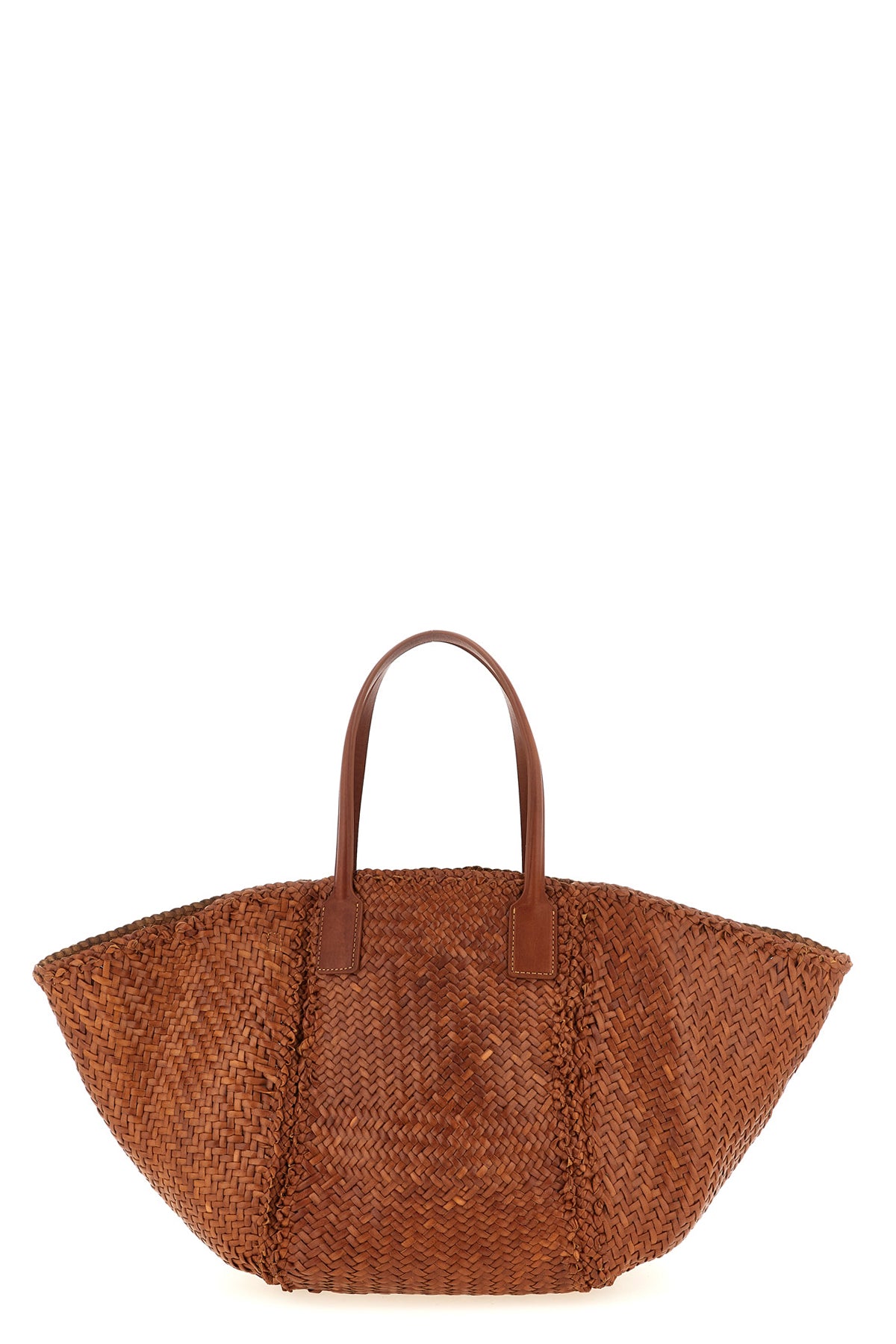 hand-woven buffalo leather teresa shopping bag