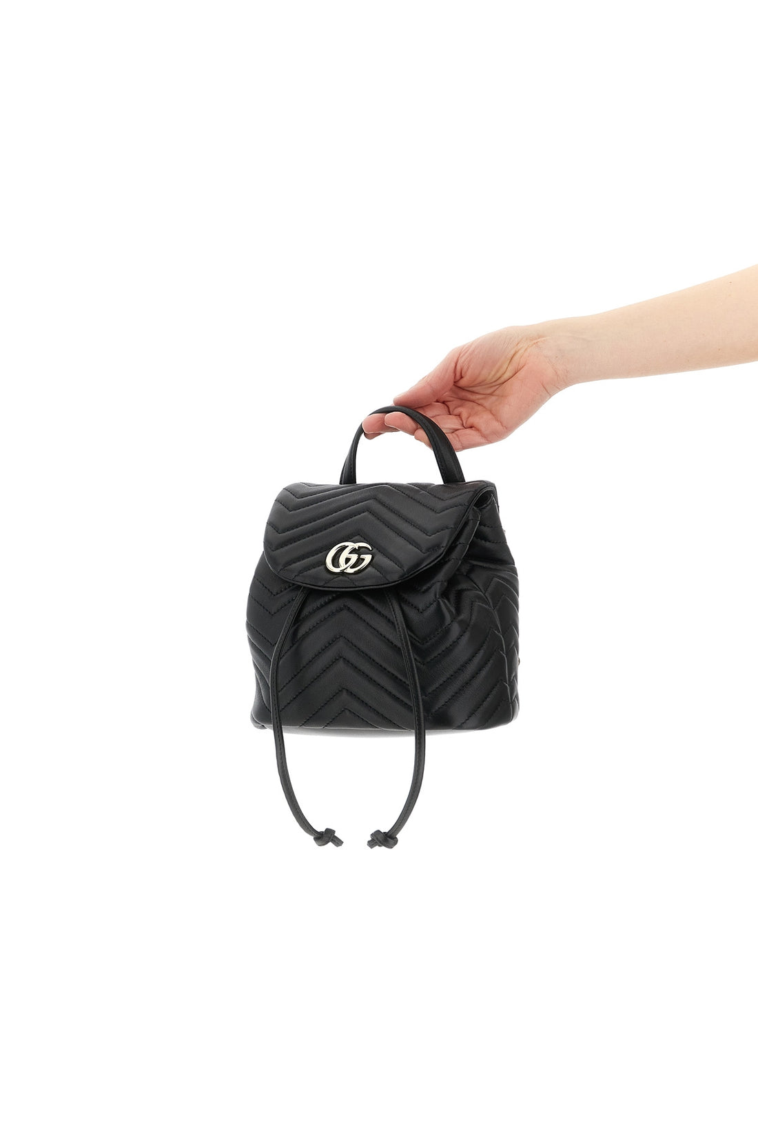 GUCCI OS gg marmont mini backpack in chevron pattern matelassé nappa leather
