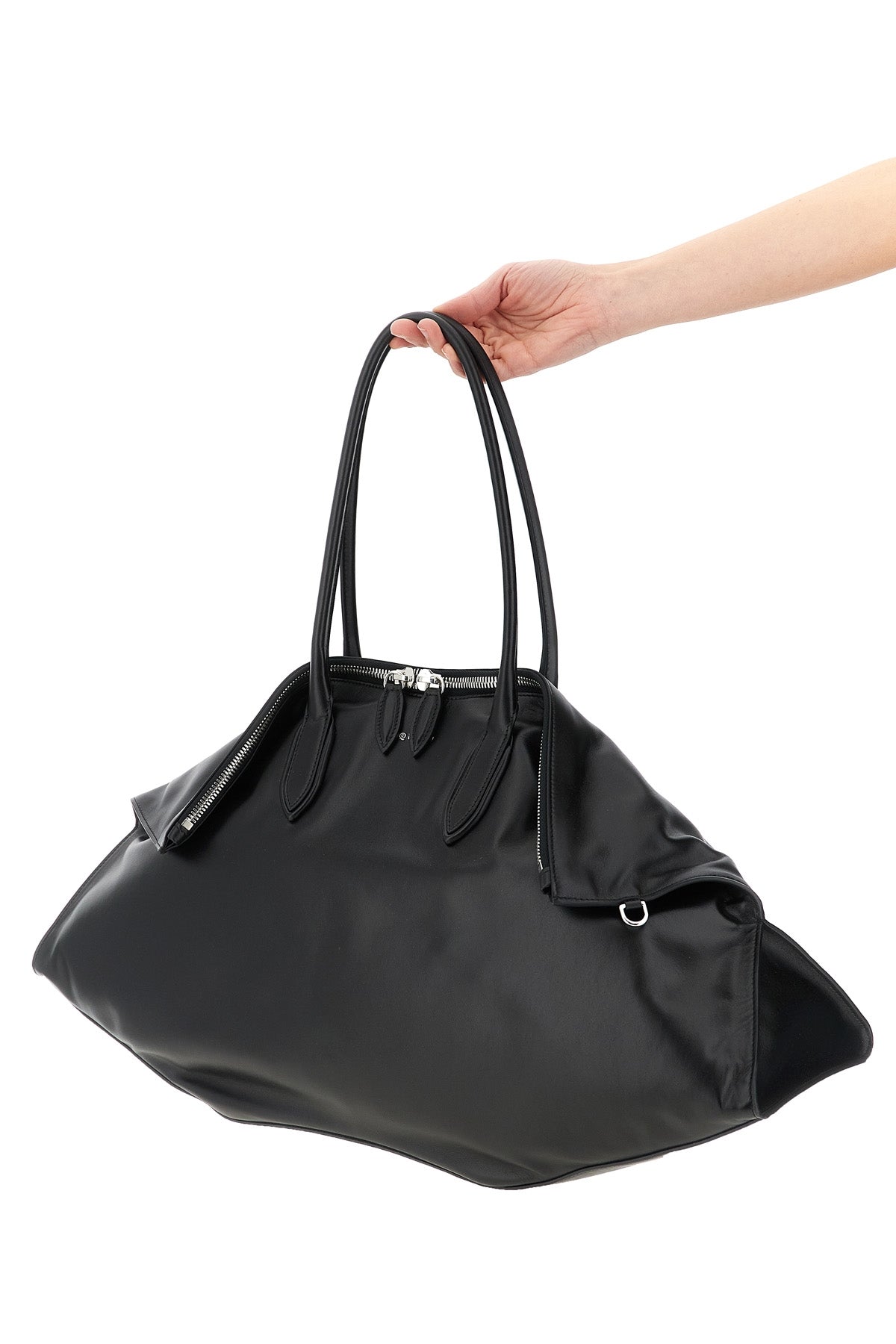 maxi manta shoulder bag in calf leather