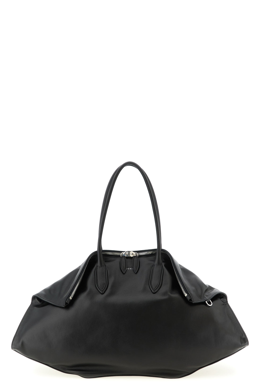 MCQUEEN OS maxi manta shoulder bag in calf leather