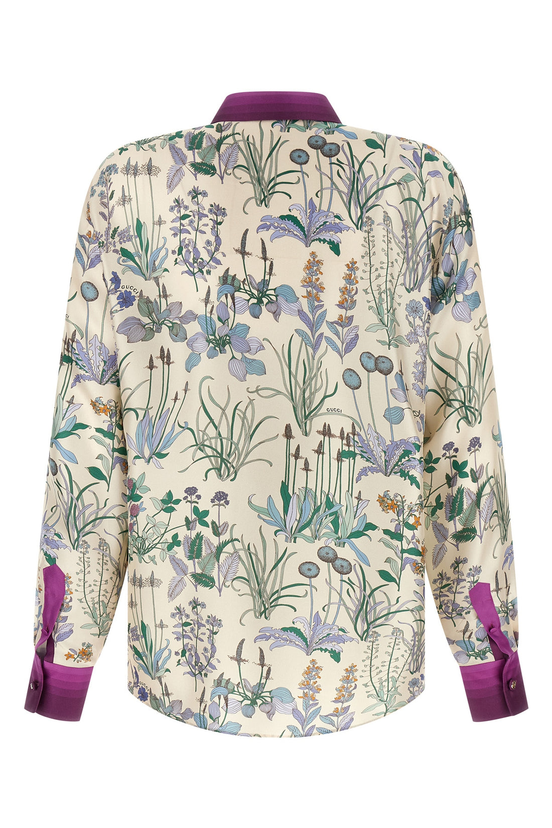 GUCCI 42 all-over floral print silk twill shirt