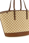gucci shopping bag in technical cotton blend features a trapezoidal silhouette d
