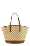 gucci shopping bag in technical cotton blend features a trapezoidal silhouette d
