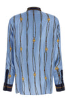 patterned silk shirt