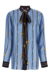 patterned silk shirt