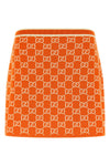 all-over gg jacquard cotton knit cotton mini skirt