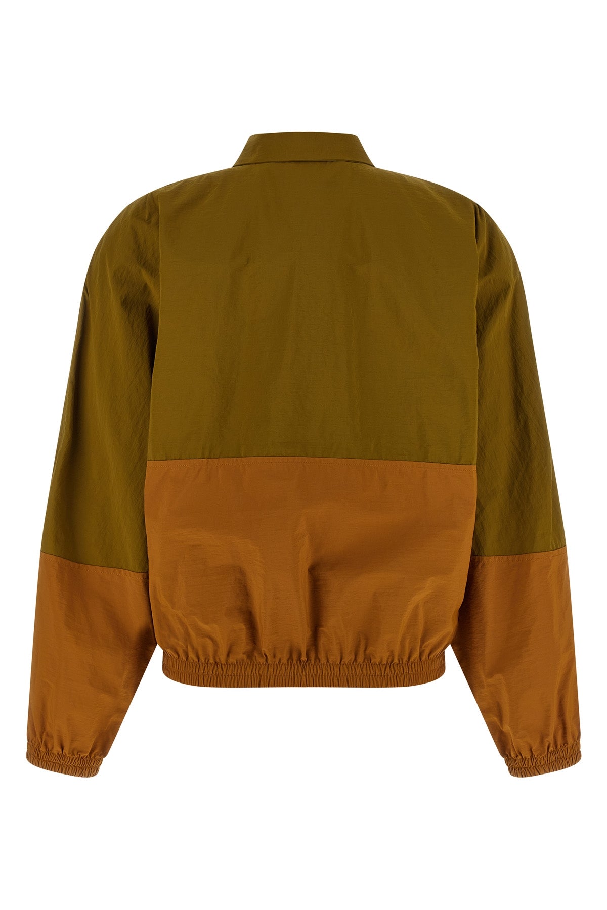 color-block anorak in nylon faille