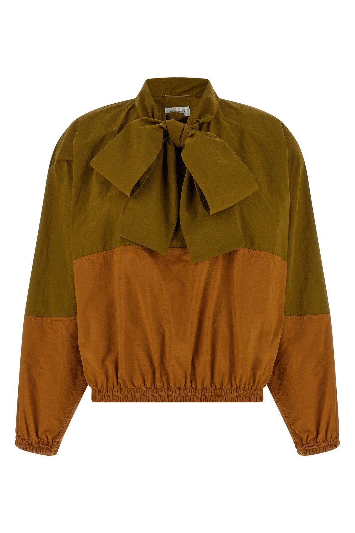 color-block anorak in nylon faille