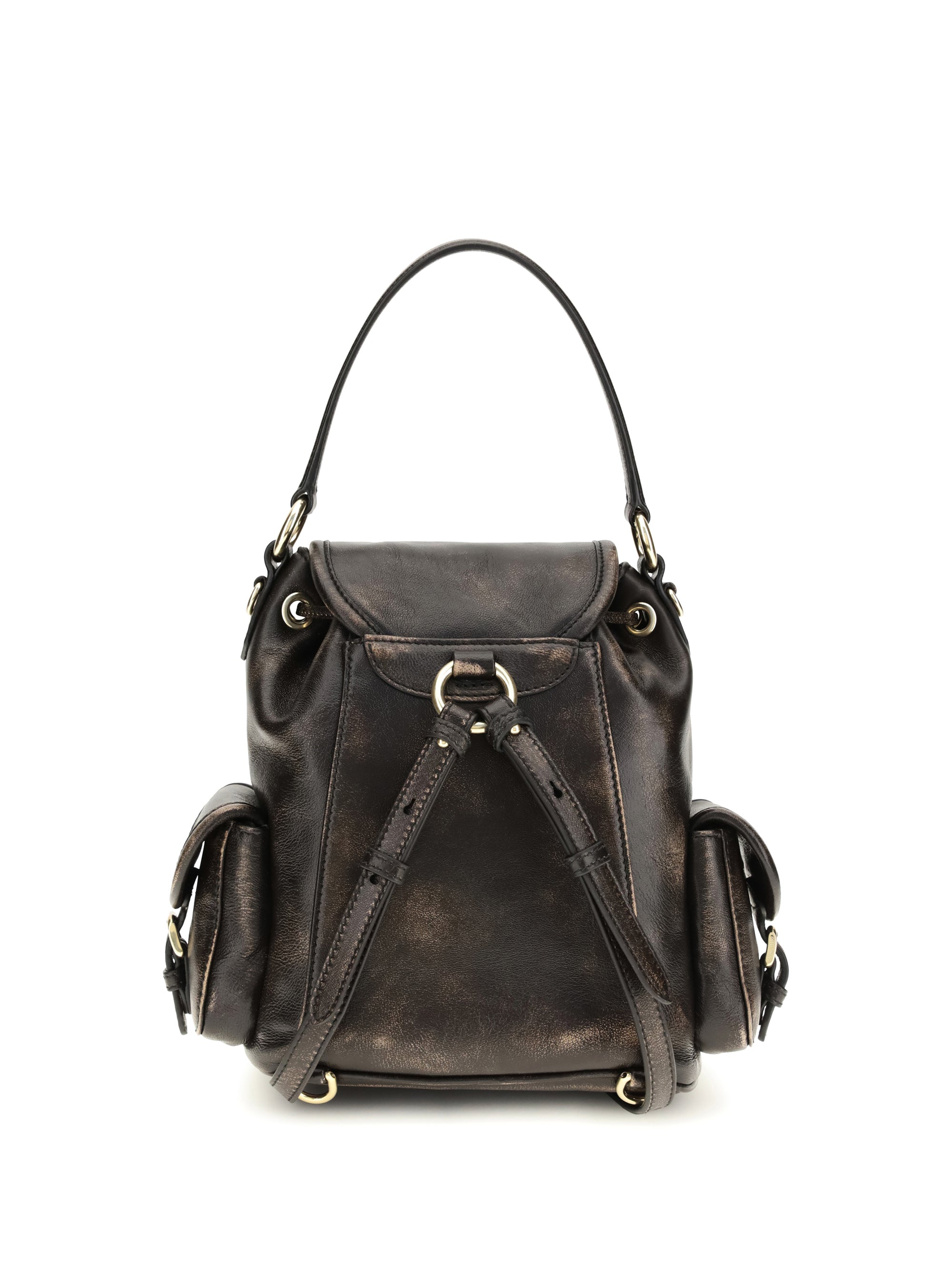 medium leather backpack