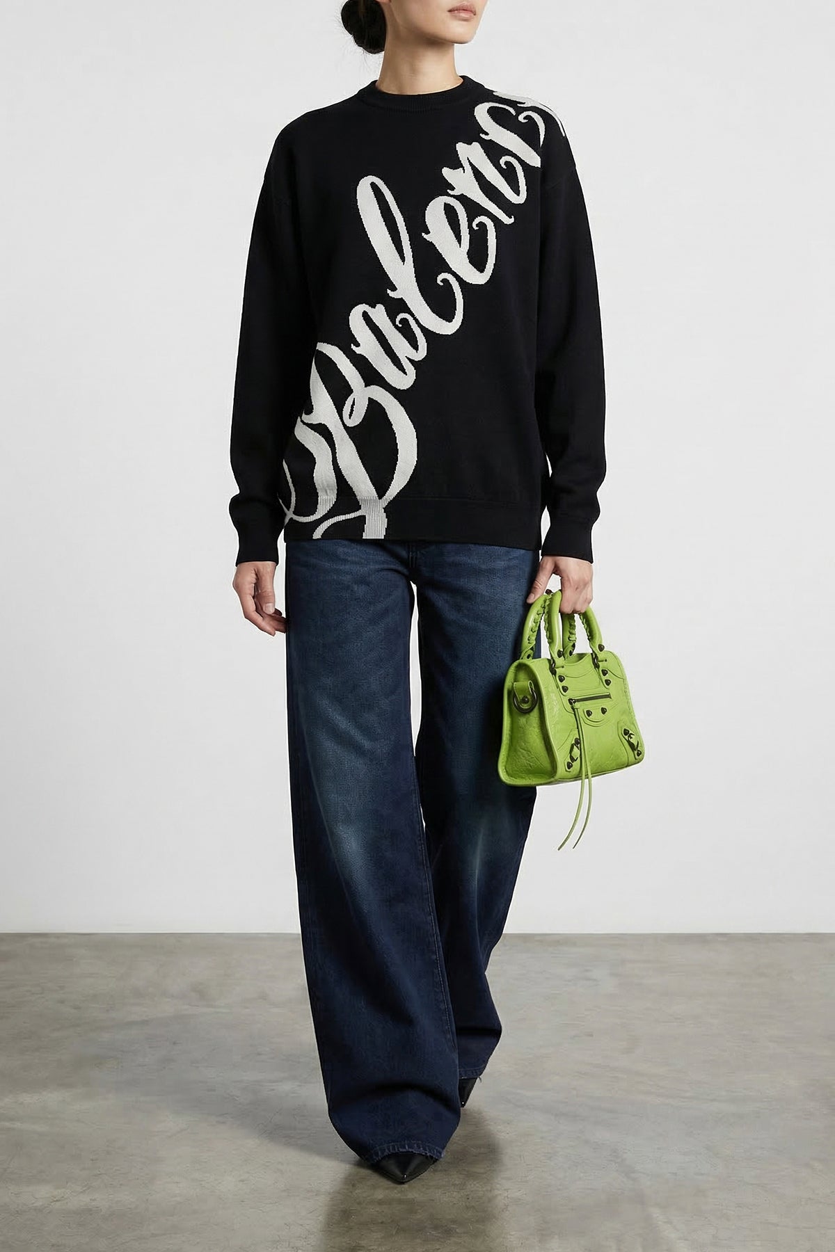 cotton blend knit sweater