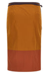midi skirt in color-block nylon