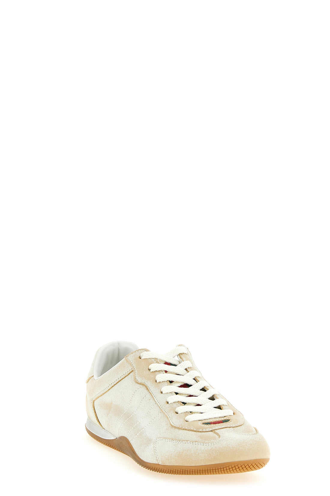 GUCCI 37 gucci shift sneakers in delavé effect leather