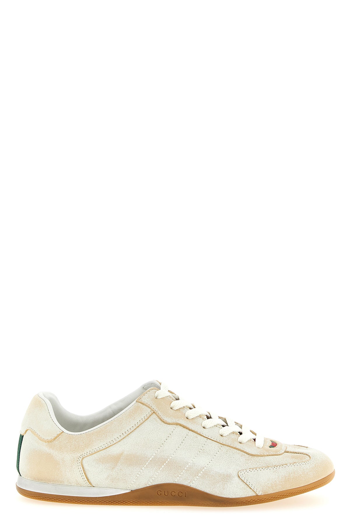 gucci shift sneakers in delavé effect leather