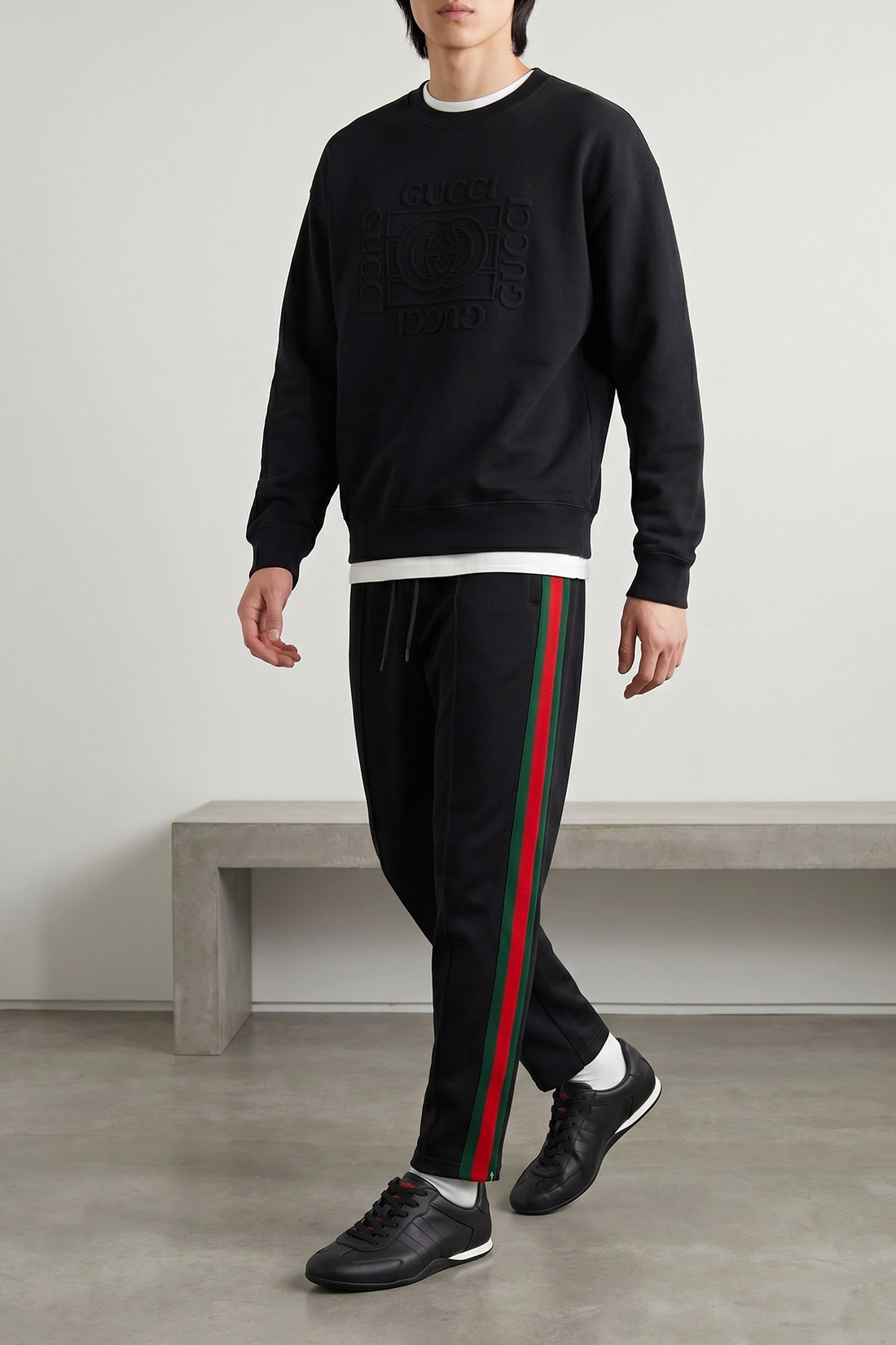 GUCCI 7 gucci shift leather sneakers