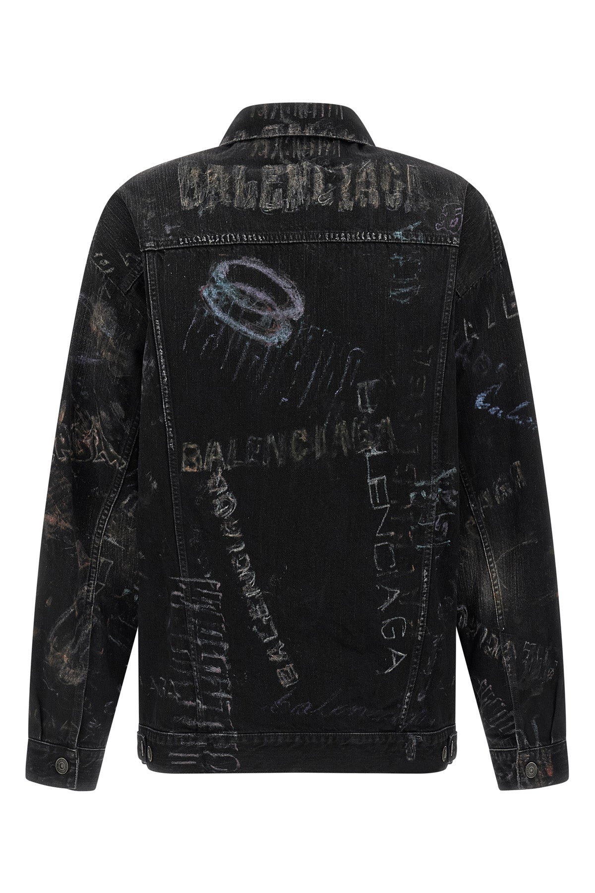 all over washed crayon cotton denim jacket oversize
