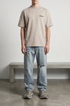 minimal baggy washed and worn outback cotton denim jeans