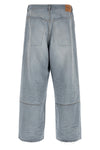 minimal baggy washed and worn outback cotton denim jeans
