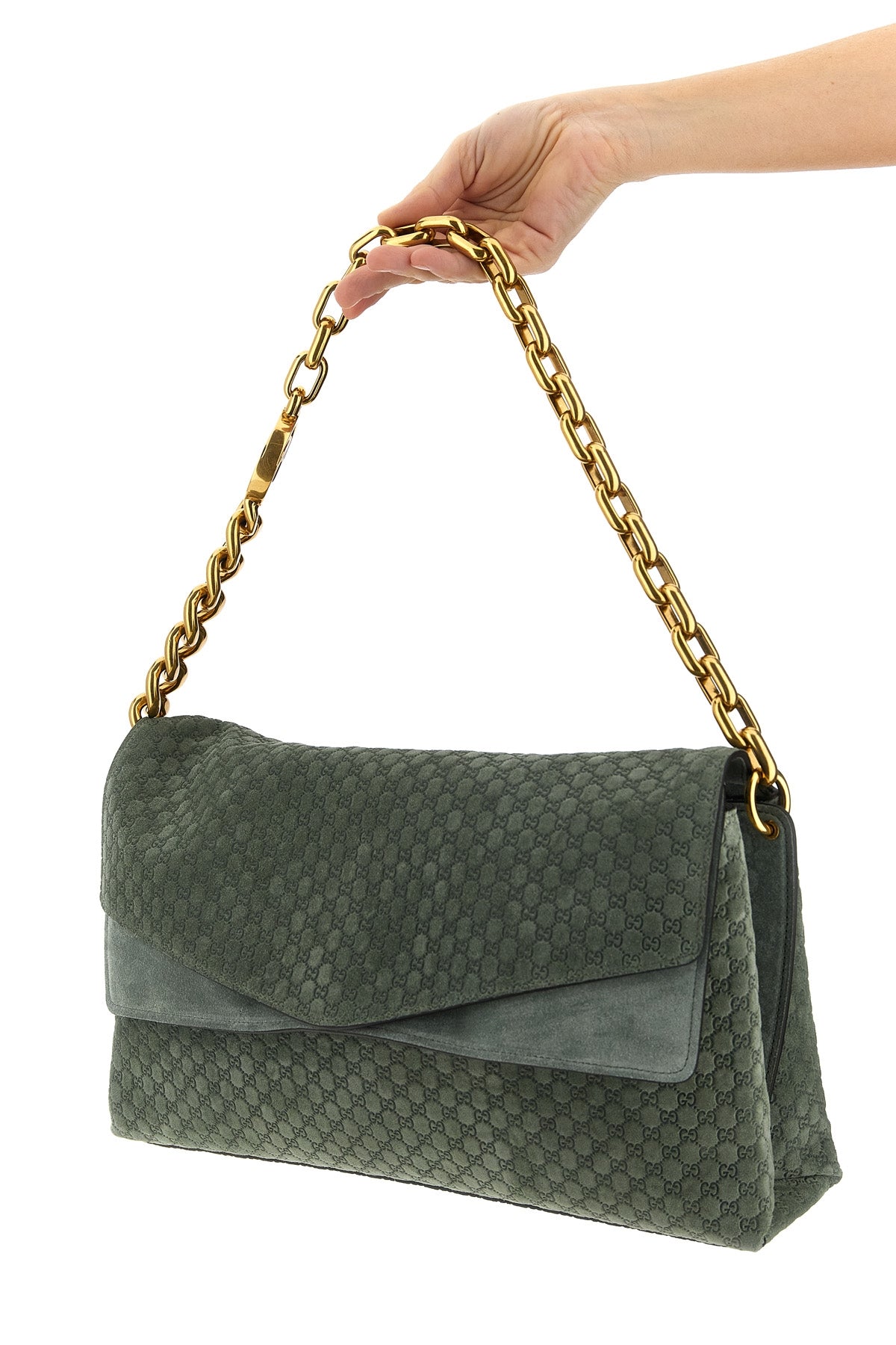 large suede shoulder bag