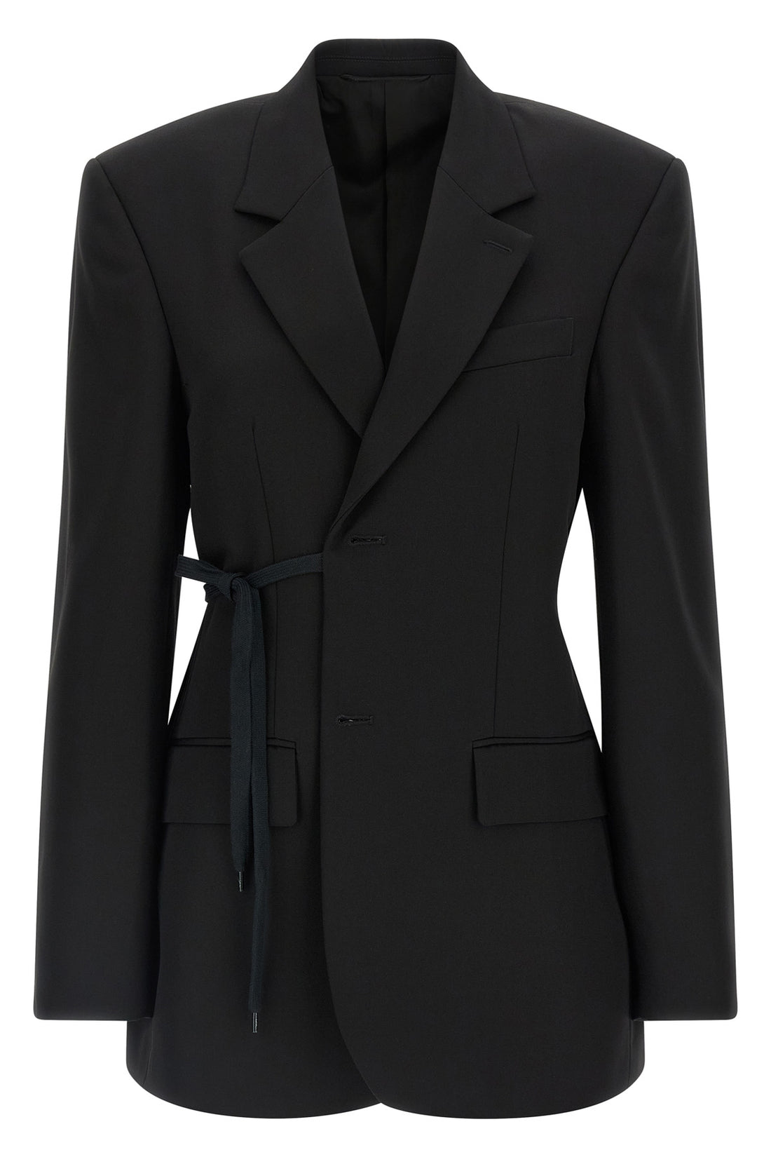 BALENCIAGA 32 wrap tailored single-breasted wool blazer