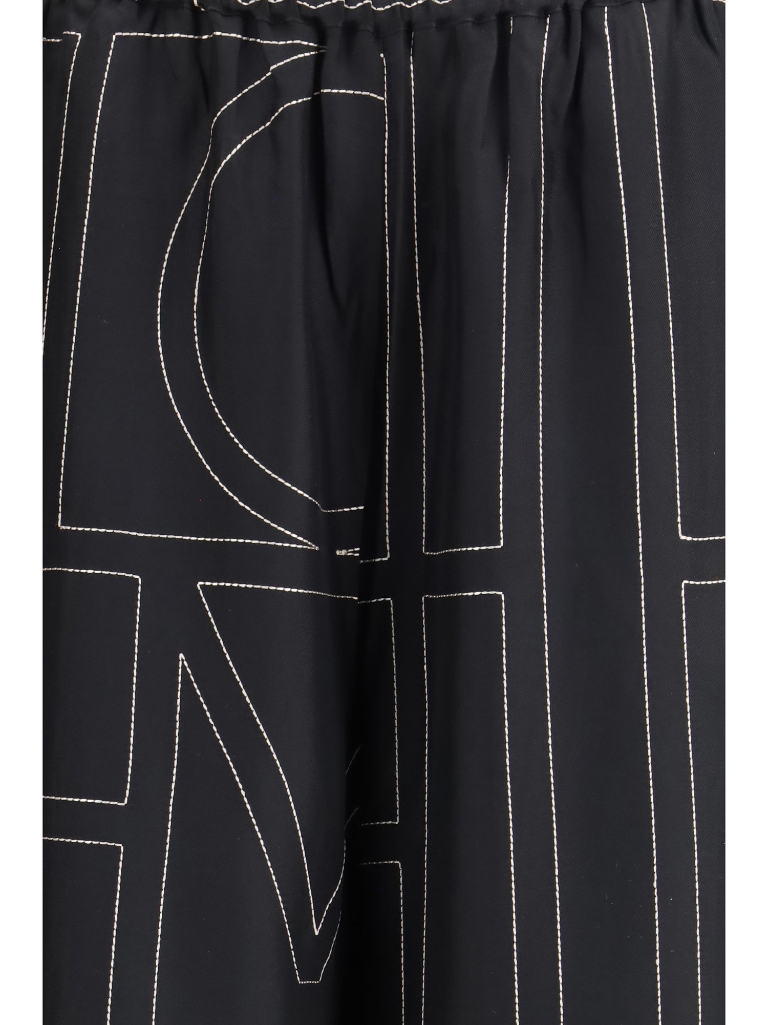 TOTEME 34 monogram silk pants