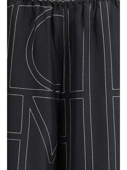 TOTEME 34 monogram silk pants