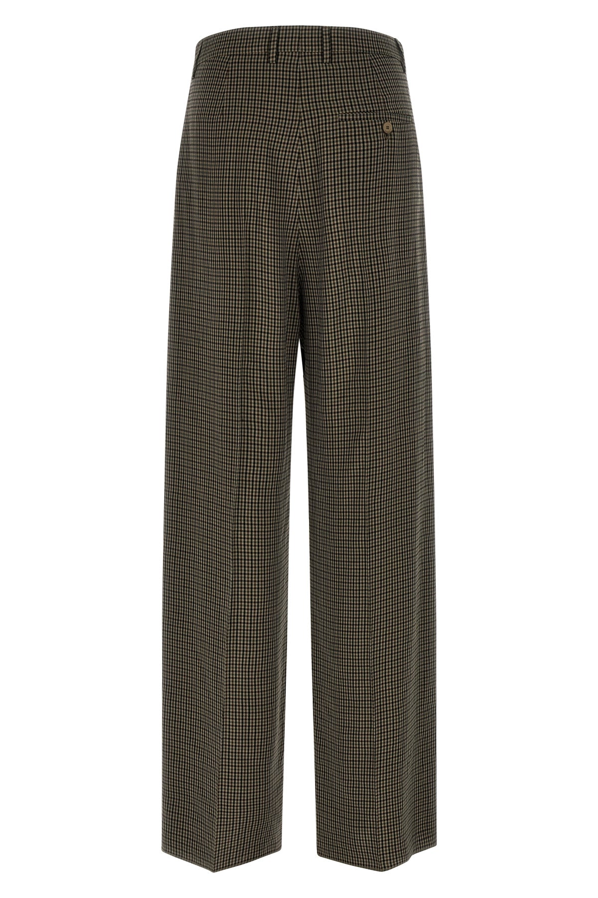 large tailored plaid fluid lyocell pants