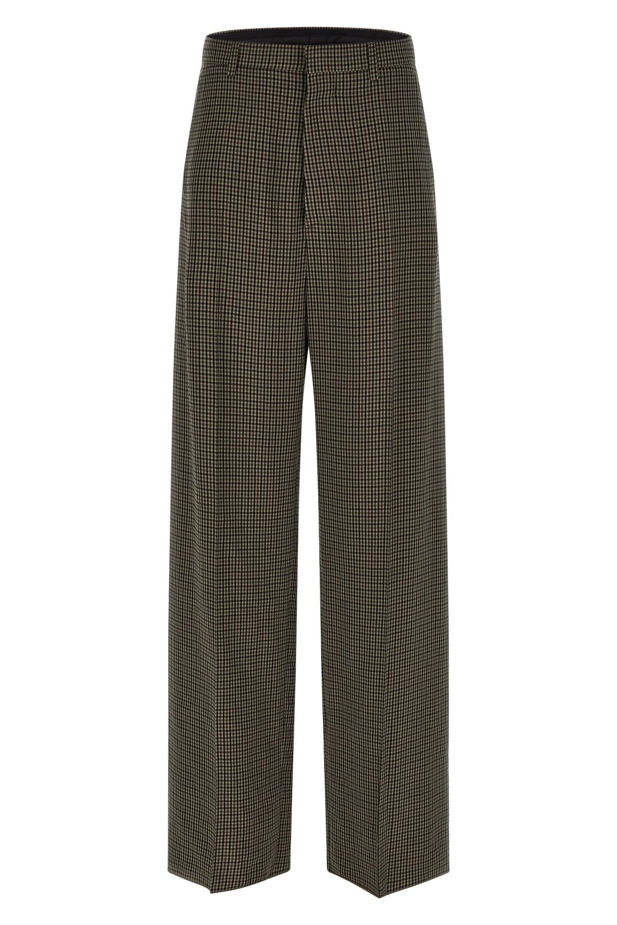 large tailored plaid fluid lyocell pants