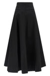 midi skirt in ripstop cotton
